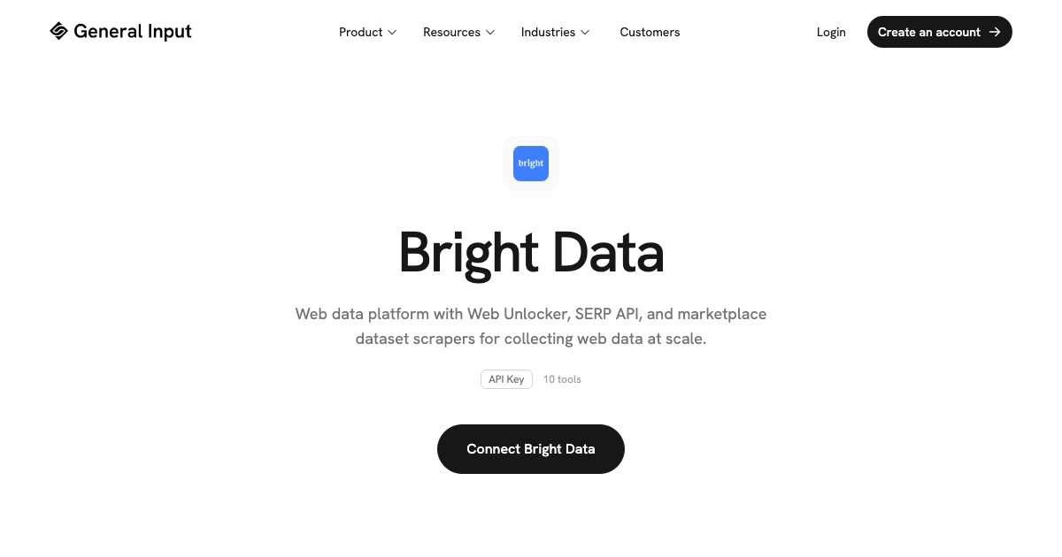 Bright Data Integration | General Input