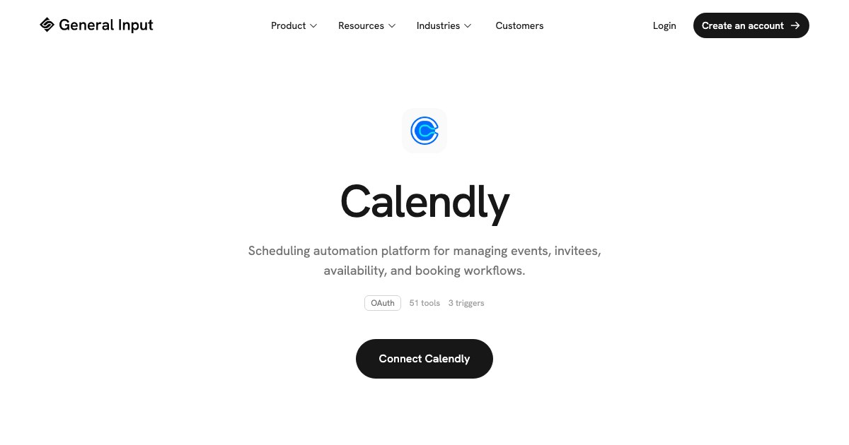 Calendly Integration | General Input