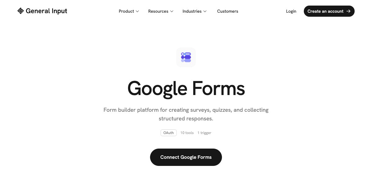 Google Forms Integration | General Input