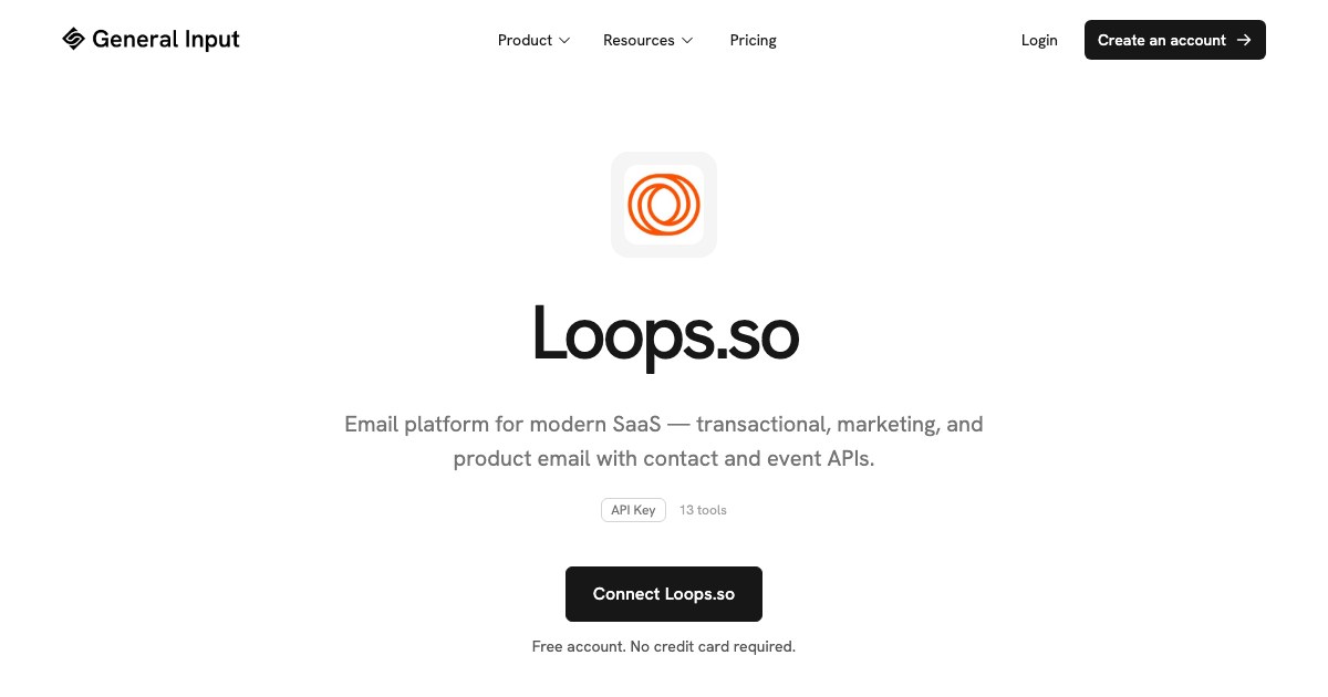 Loops.so Integration | General Input