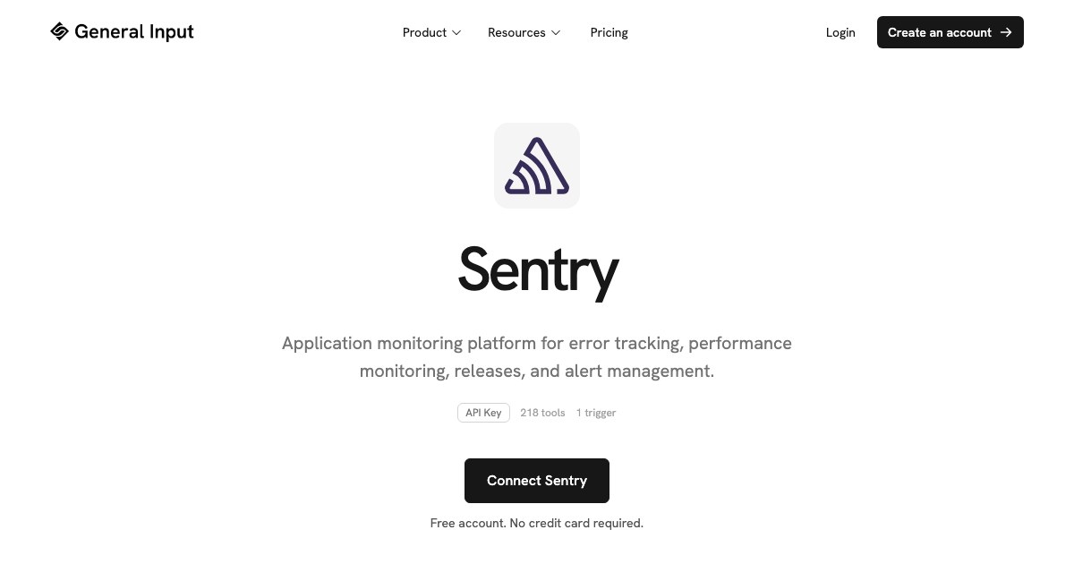 Sentry Integration | General Input