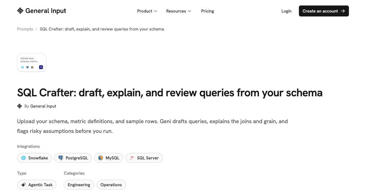 SQL Crafter: AI SQL writer and reviewer for your schema and metrics ...